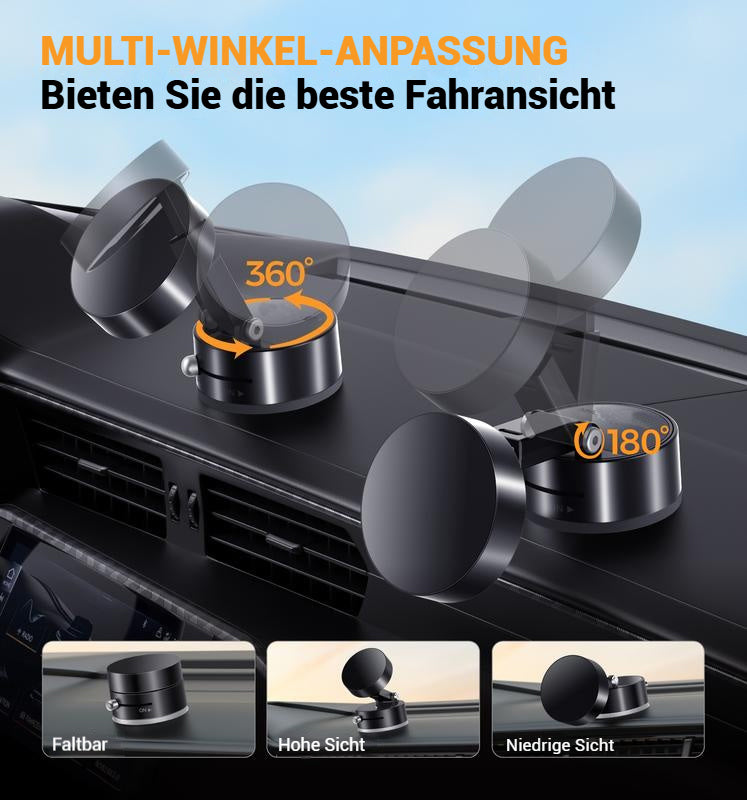 FirmoX Verbesserter magnetischer Telefonhalter, 360 ° -Drehung, starker Magnet, faltbares und tragbares Design, perfekt für Autos, Glas, Fitnessstudios und andere glatte Oberflächen